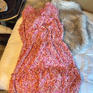 Gypsies & Moondust Pink Floral Mini Dress